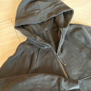 Lululemon black scuba crop oversized hoodie